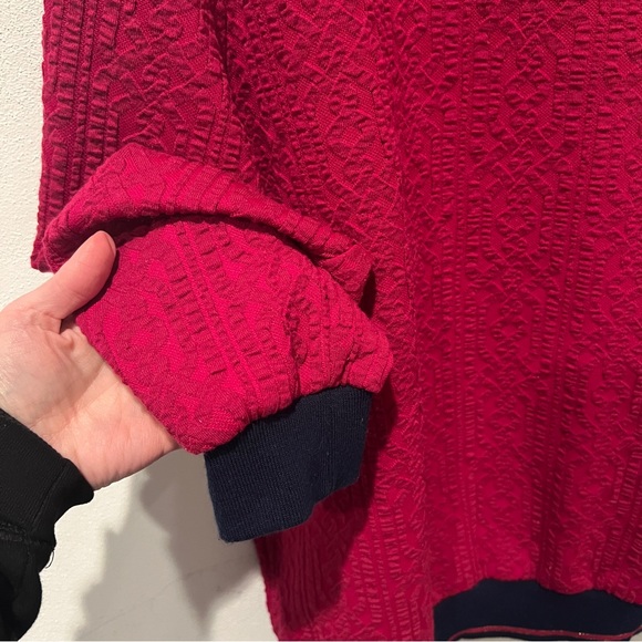 Vintage Raised Geometric Pattern Collared Lightweight Sweater Preppy Collegiate - Picture 9 of 10